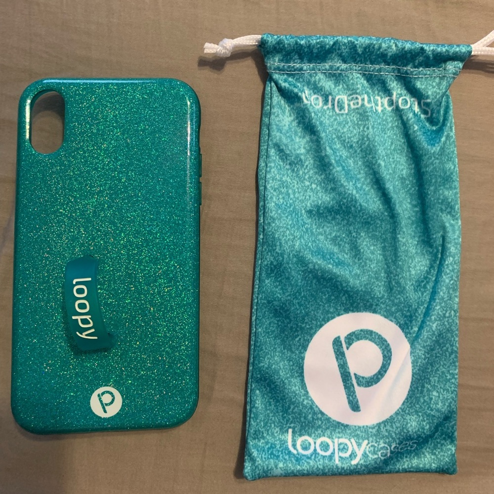 Loopy iPhone XR case Sparkle Turquoise